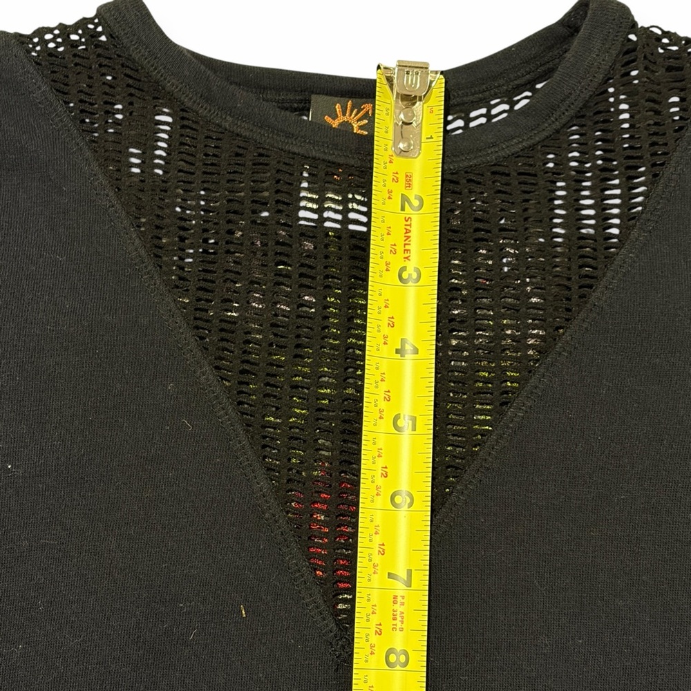 JEAN PAUL GAULTIER Fuzzi Knit Floral Embroidered Mesh Sweater Mini Dress - Picture 15 of 16